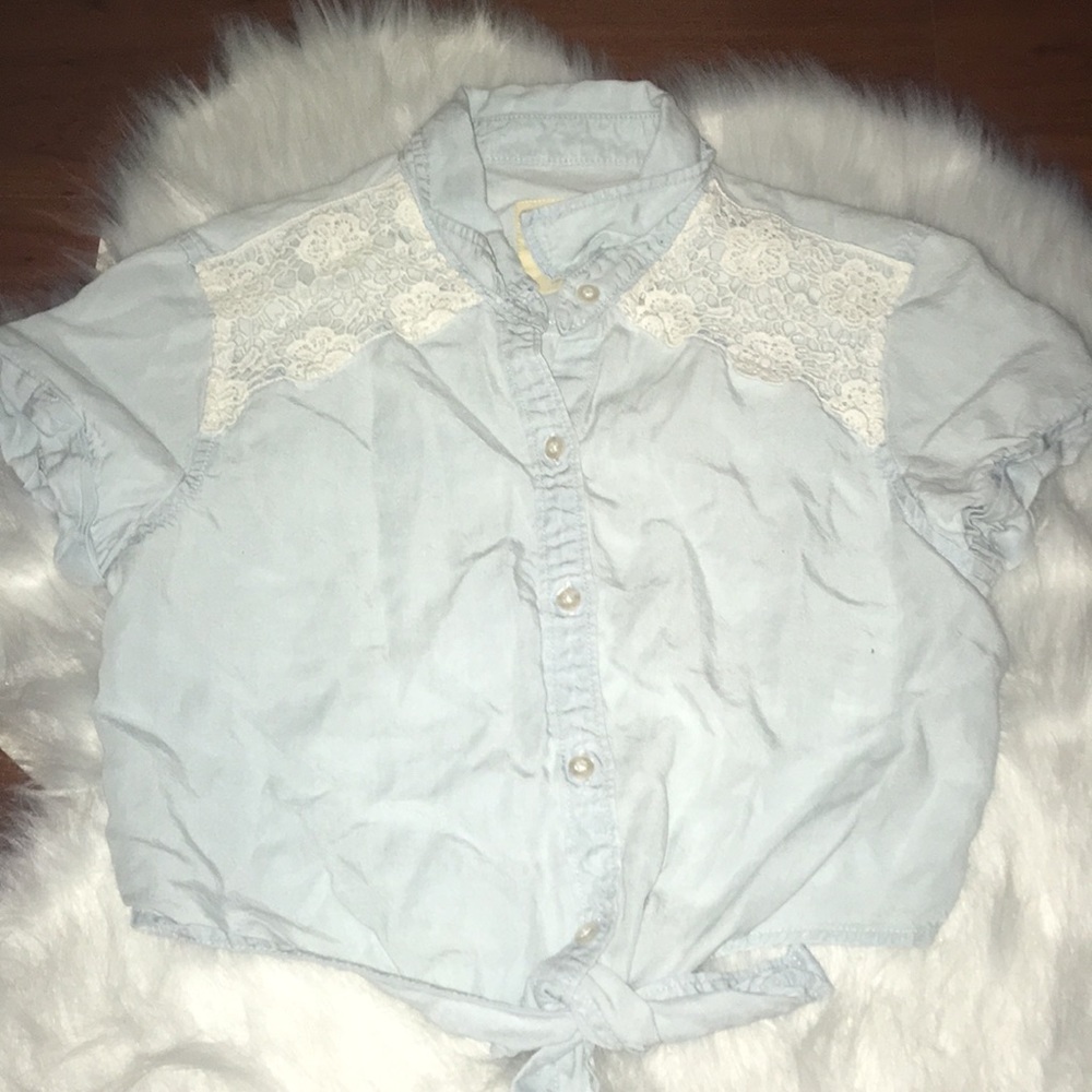 JEAN TIE UP SHIRT HOLLISTER